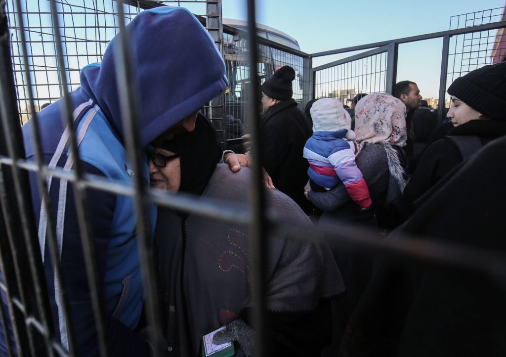 Families at the border.