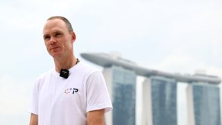 SINGAPORE, SINGAPORE - NOVEMBER 09: Chris Froome of The United Kingdom and Criterium Legends Team poses for a portrait during the media day prior to the 3rd Tour de France Prudential Singapore 2024 on November 09, 2024 in Singapore. (Photo by Tim de Waele/Getty Images)