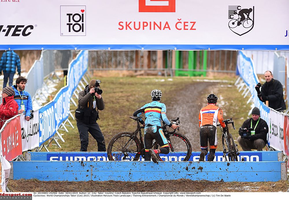 Riders test themselves over the barriers in Tabor