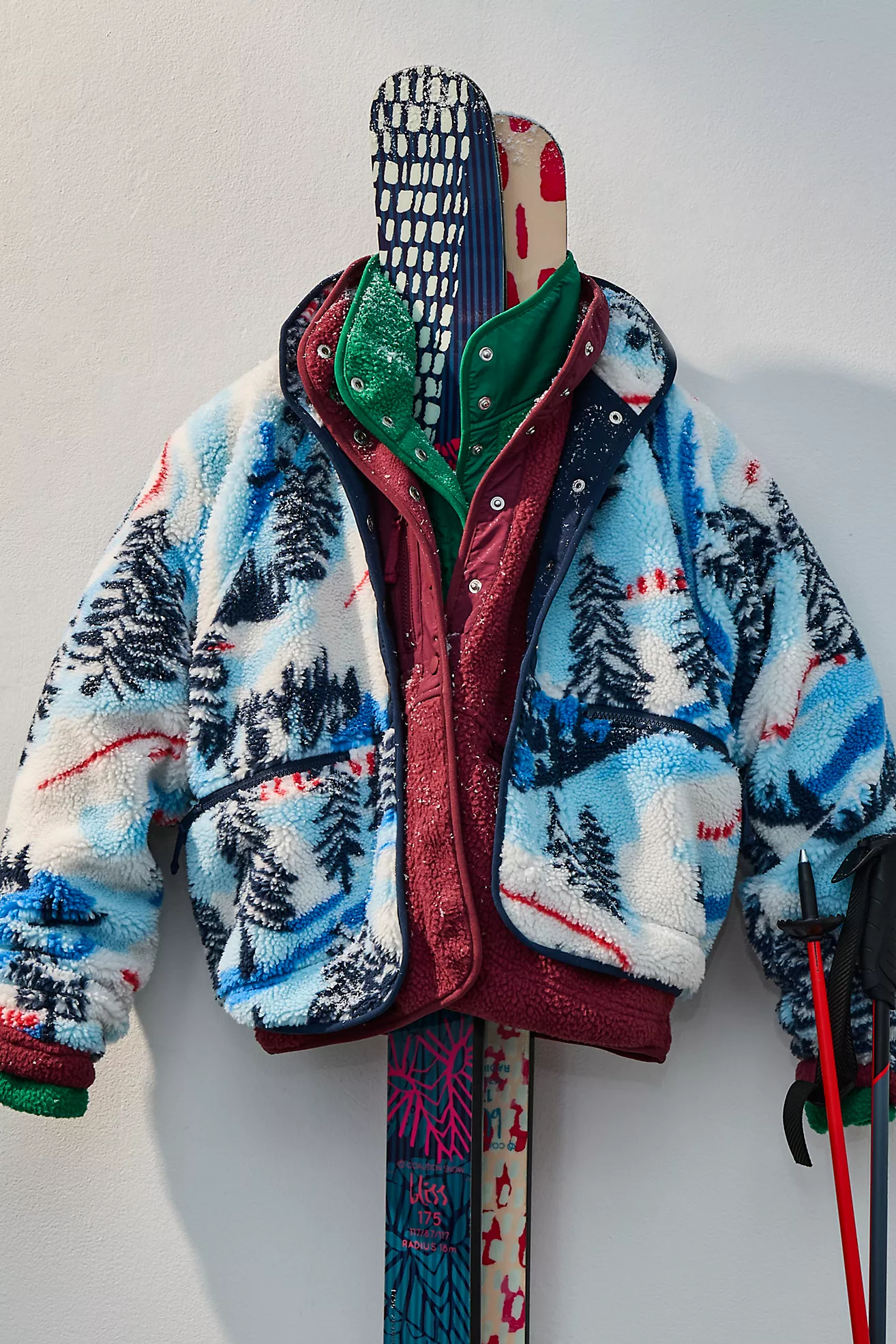 Hit the Slopes Printed Fleece Jacket
