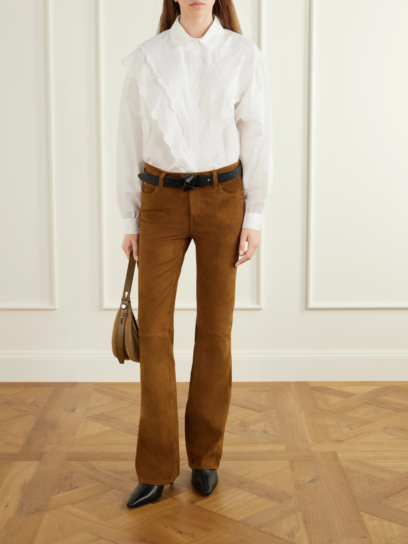 Frame, The Rodeo Suede Flared Pants