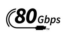 Logo USB 80 Gbps para puertos