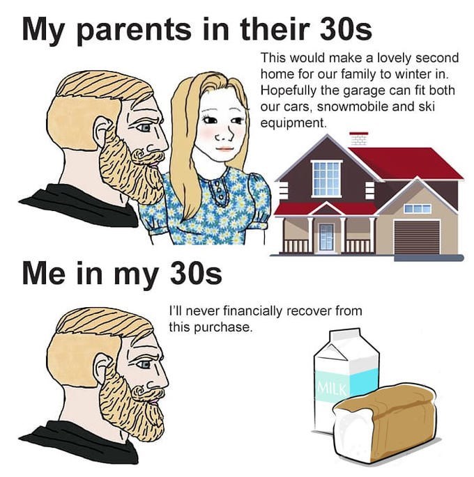 My parents in their 30s vs me meme