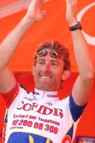Matt White (Cofidis) on the podium