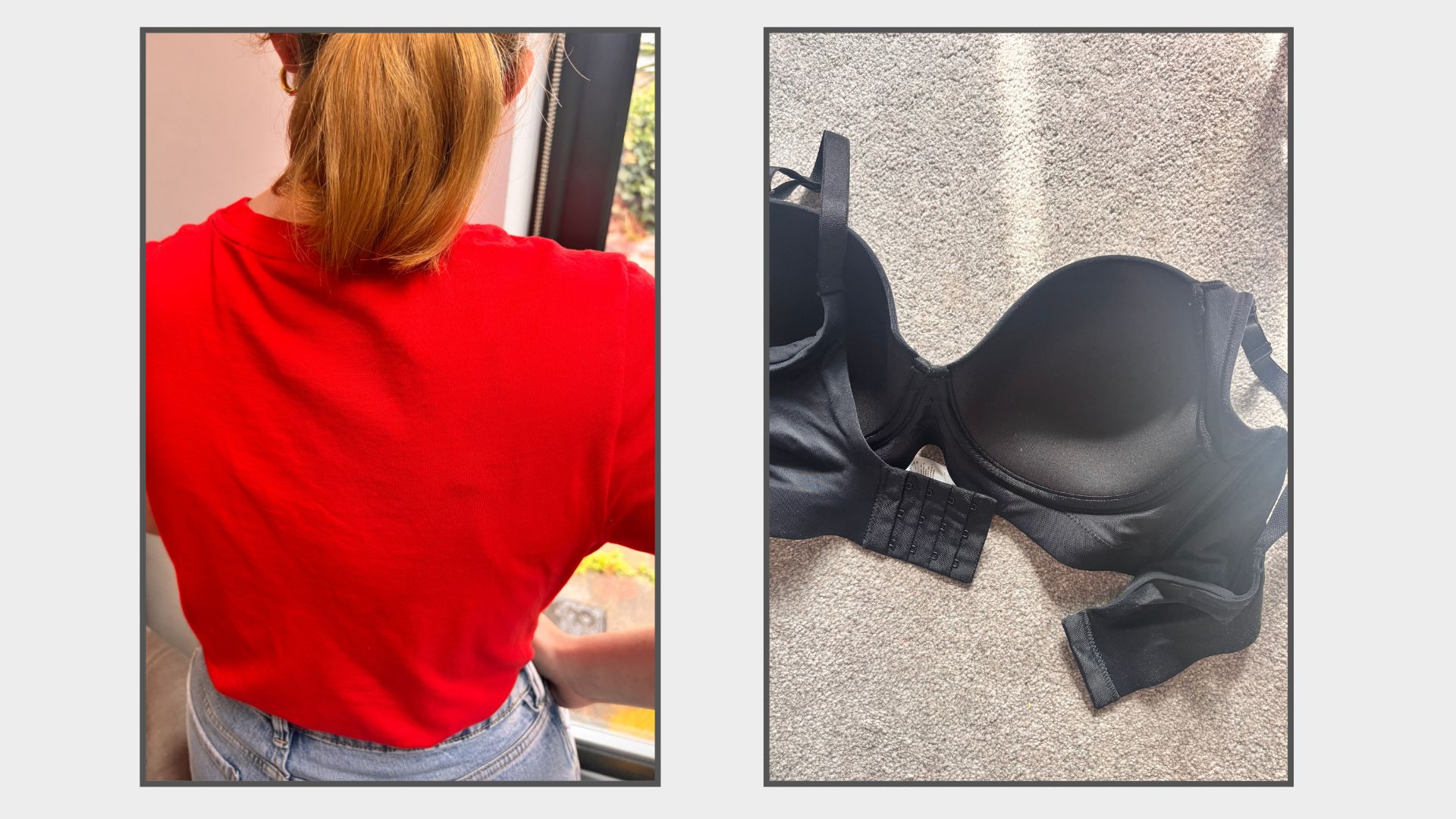 matilda&#039;s back and the bra laying flat