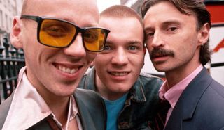Trainspotting Ewan Bremner Ewan McGregor and Robert Carlyle pose for a picture