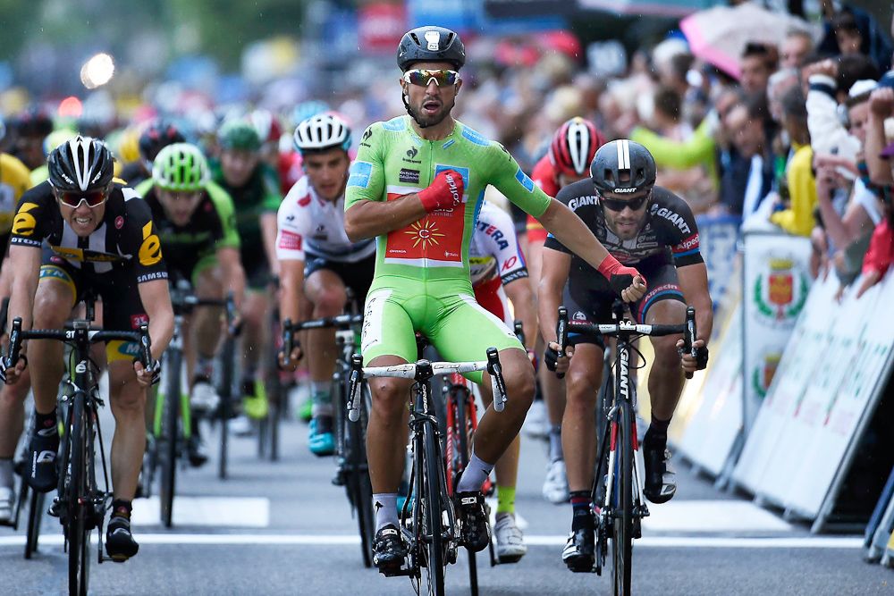 Nacer Bouhanni wins stage 4 of the Criterium du Dauphine.