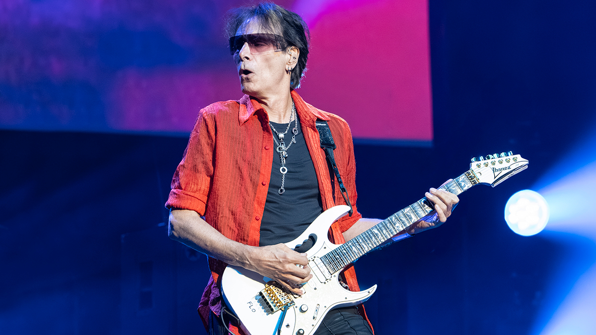 Steve Vai performs at Fox Theater on April 04, 2026 in Oakland, California