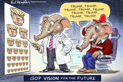 Political Cartoon U.S. trump gop
