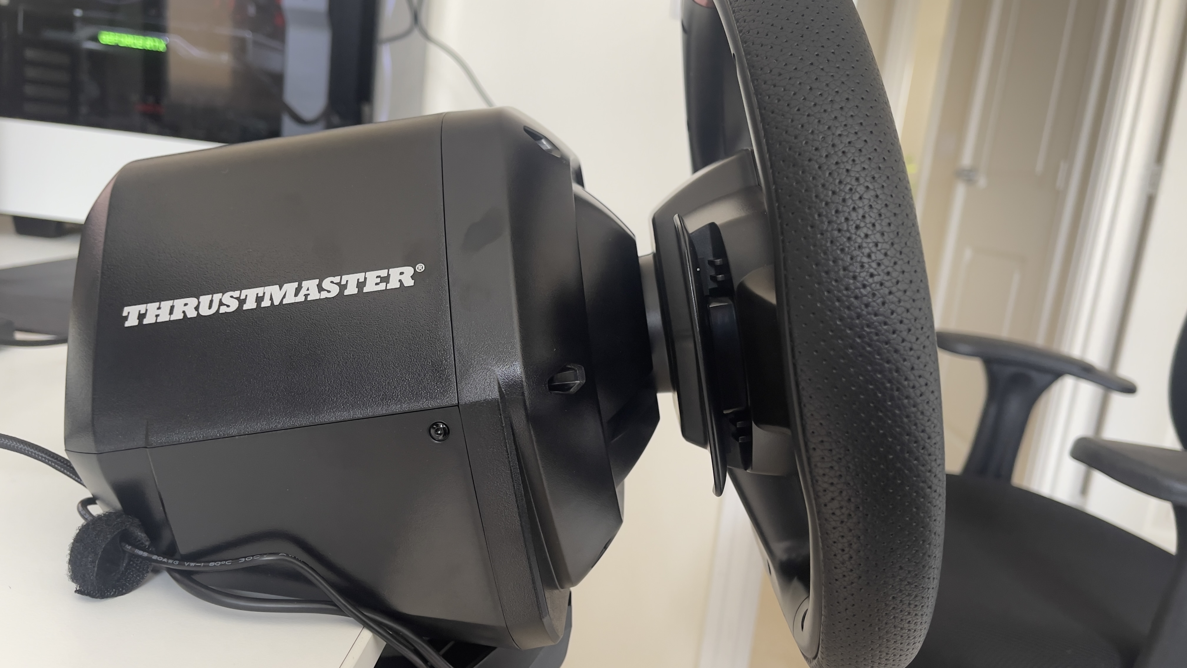 The Thrustmaster T248R set up.