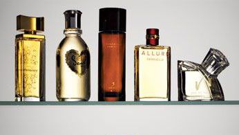 Selection of designer fragrances