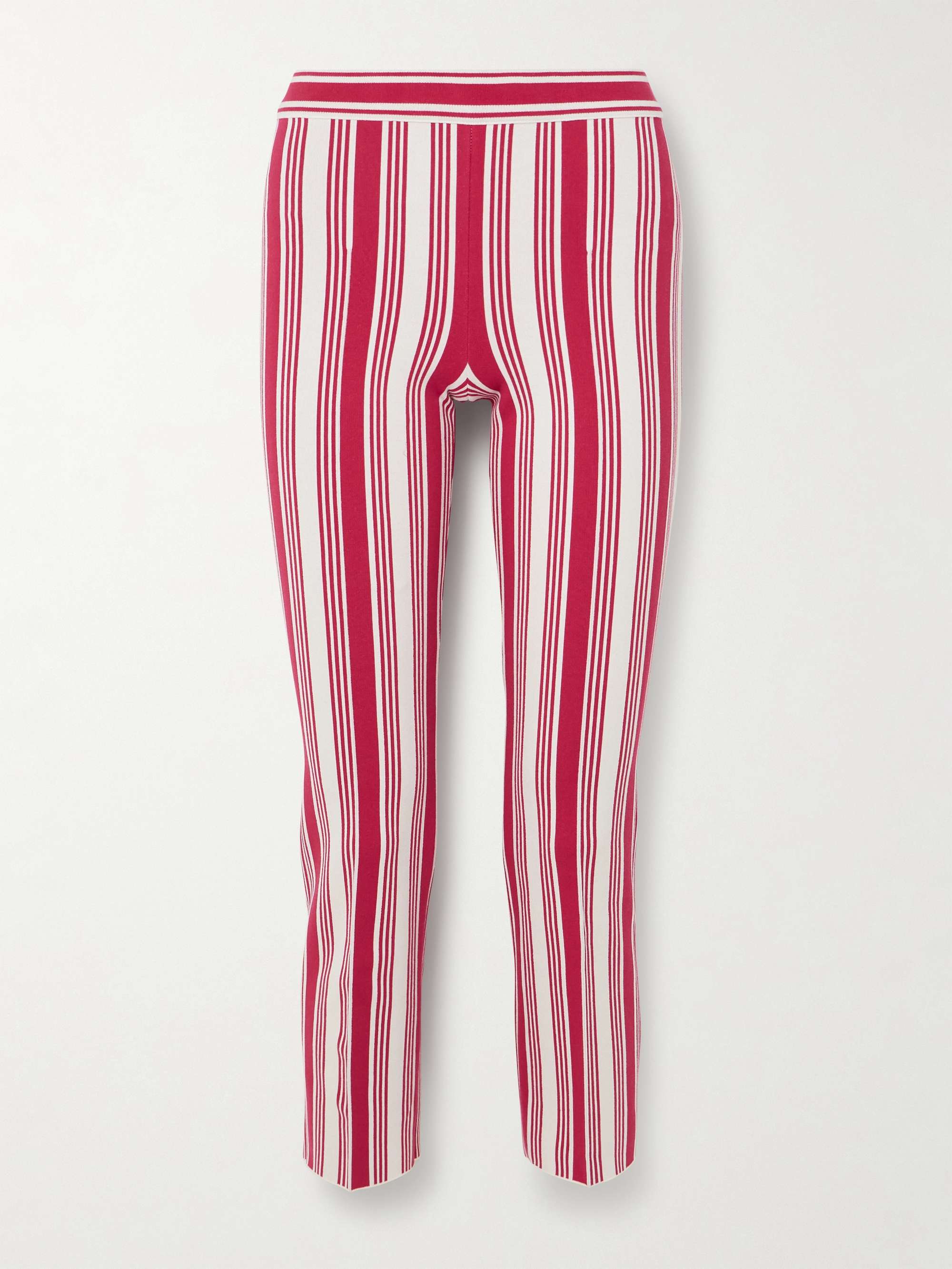 Louis Cropped Striped Cotton-Blend Straight-Leg Pants