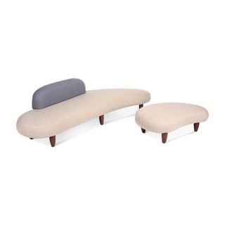 A minimalist curved sofa