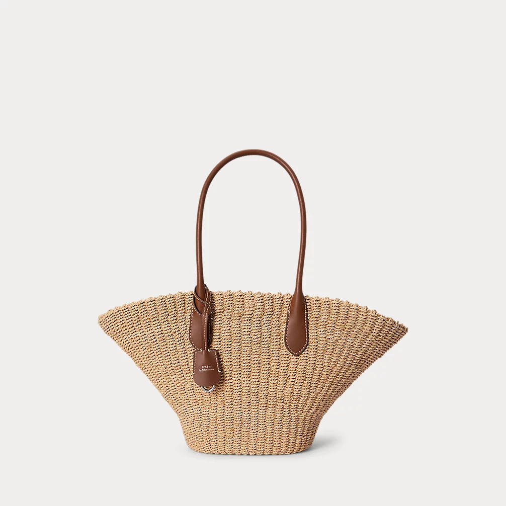 Bellport Raffia Basket Tote