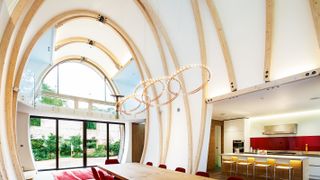 contemporary barrel vaulted ceiling