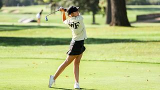 Mimi playing for Wake Forest University Golf Team