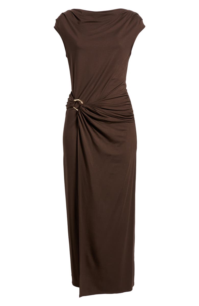 Belt Detail Side Ruched Dress