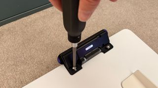 An Autonomous SmartDesk 5 being put together and installed in an office.