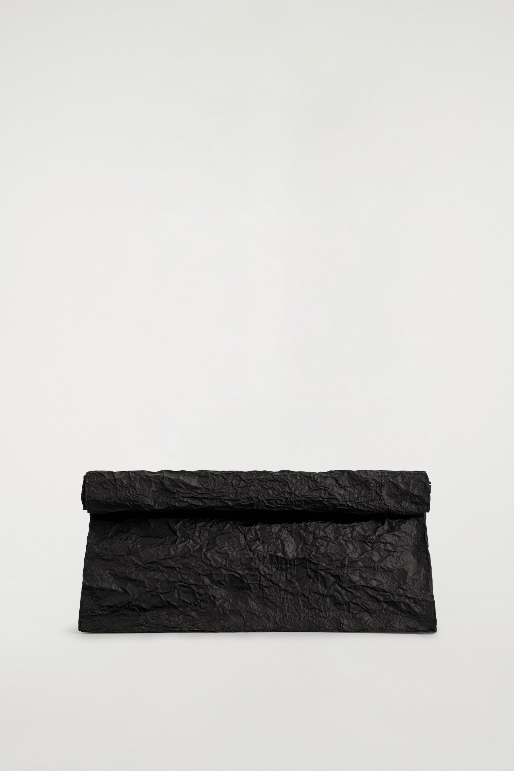 Folded Oversized Crinkled Clutch Bag