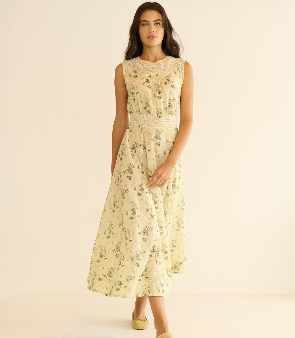 Liliane Dress -- Sunshine Prairie Rose