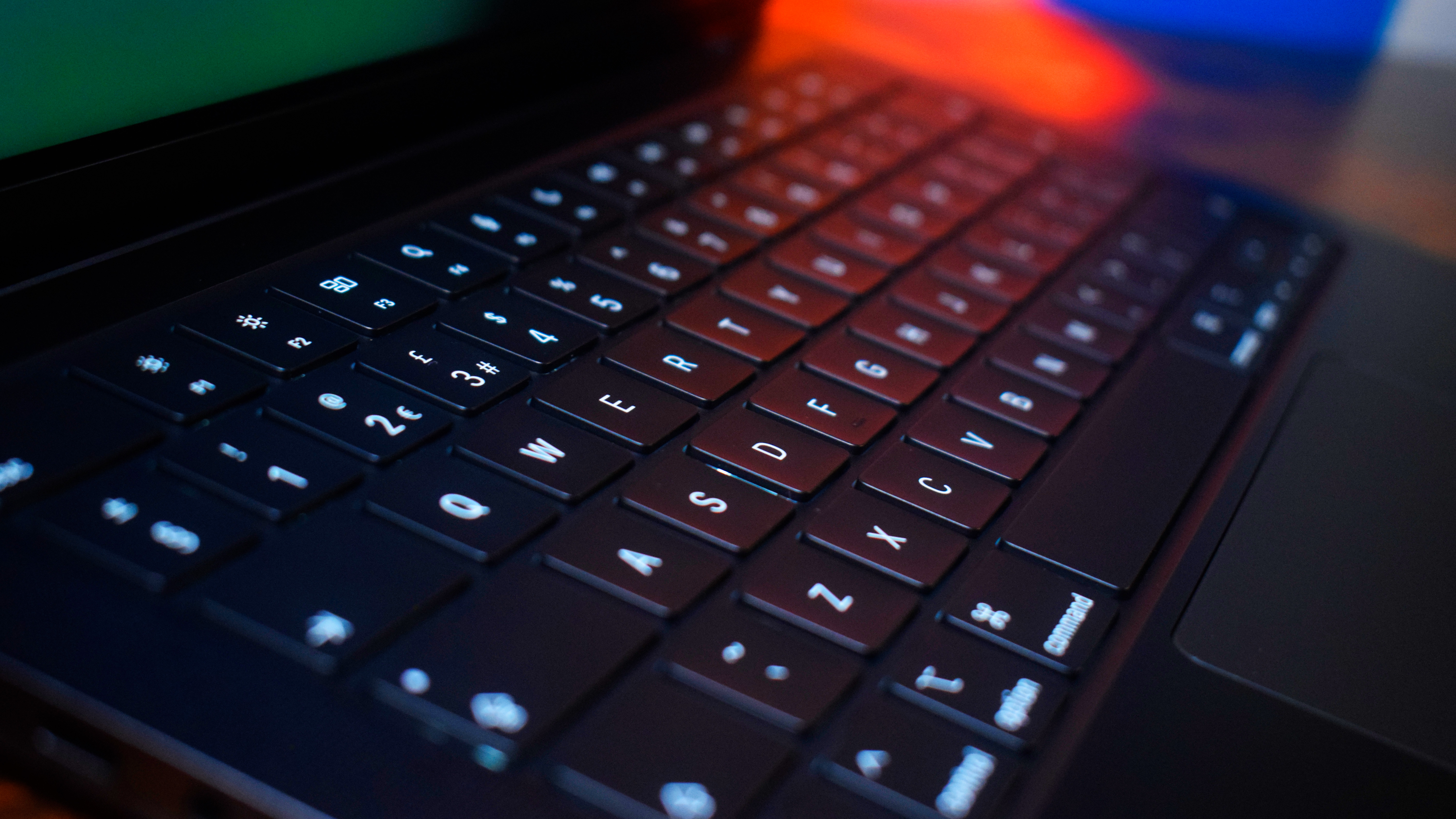 The keyboard on the Apple M5 MacBook Pro