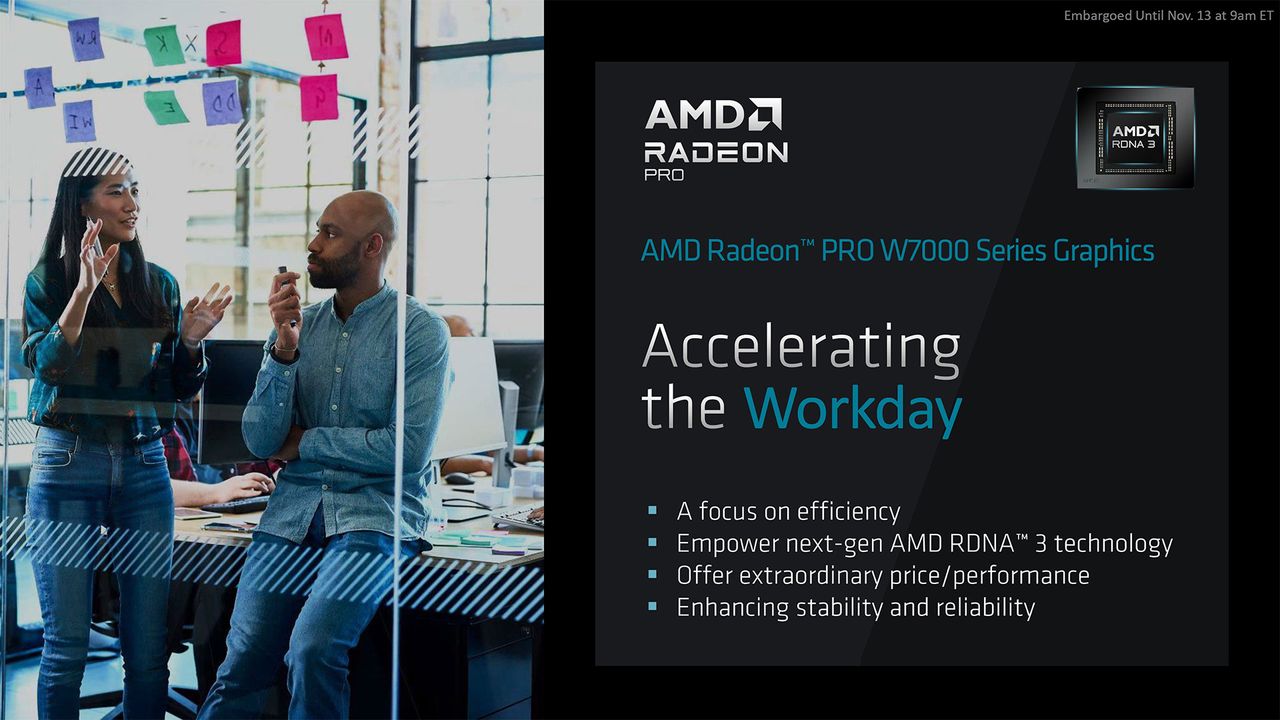 AMD Radeon Pro W7700 Slide Deck