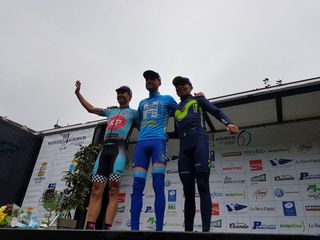The final podium at the Vuelta Asturias 2017