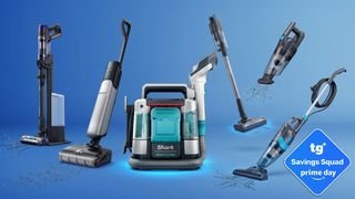 Vacuums on blue background with tg deal badge