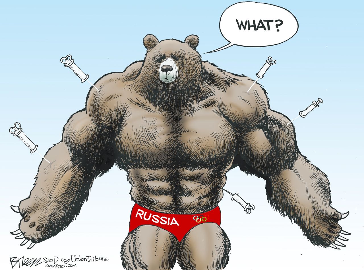 &amp;amp;nbsp;Editorial cartoon U.S. Russian doping