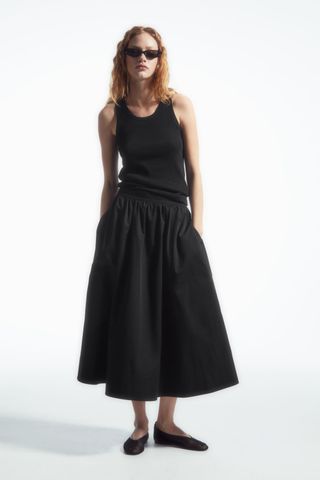 Elasticated Midi Skirt