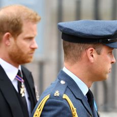 Prince William and Prince Harry at Queen Elizabeth's funeral