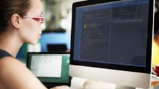 Female computer programmer working