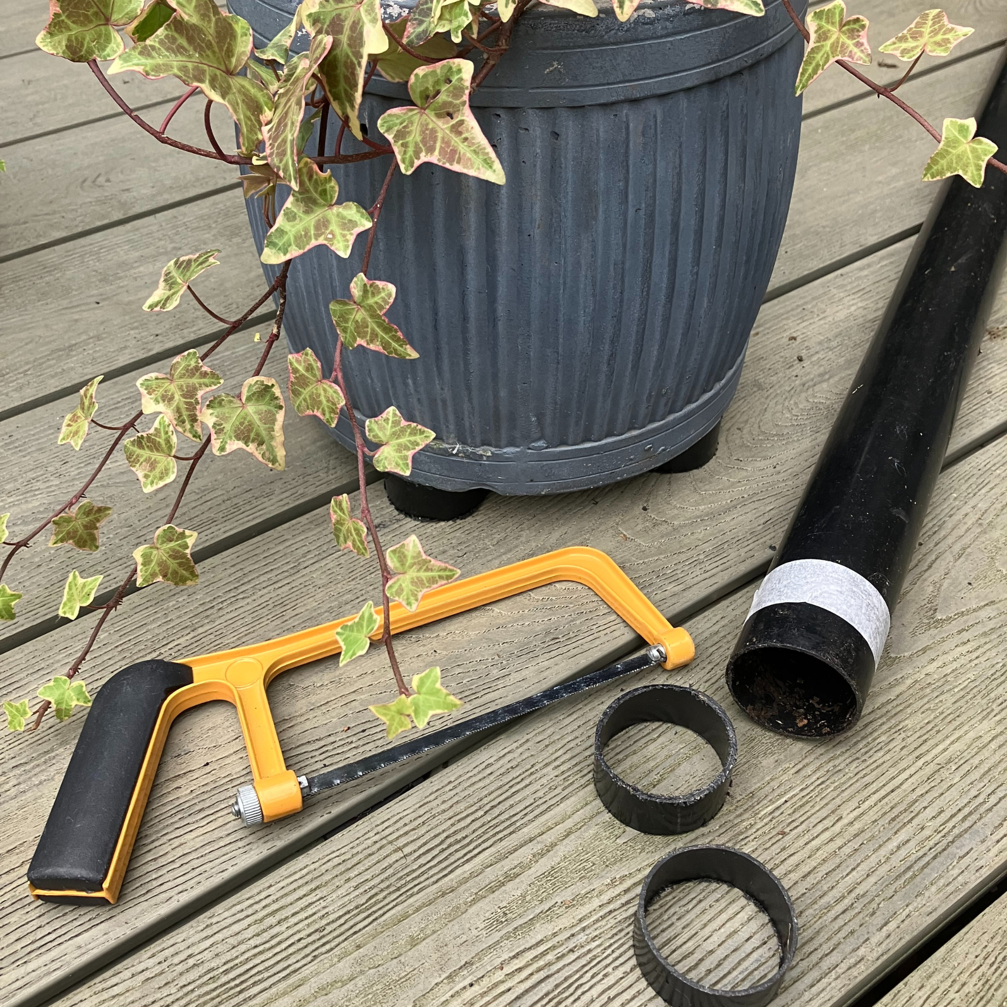 pot feet using drain pipe