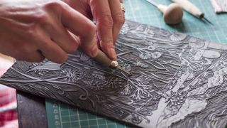 lino printing crafting