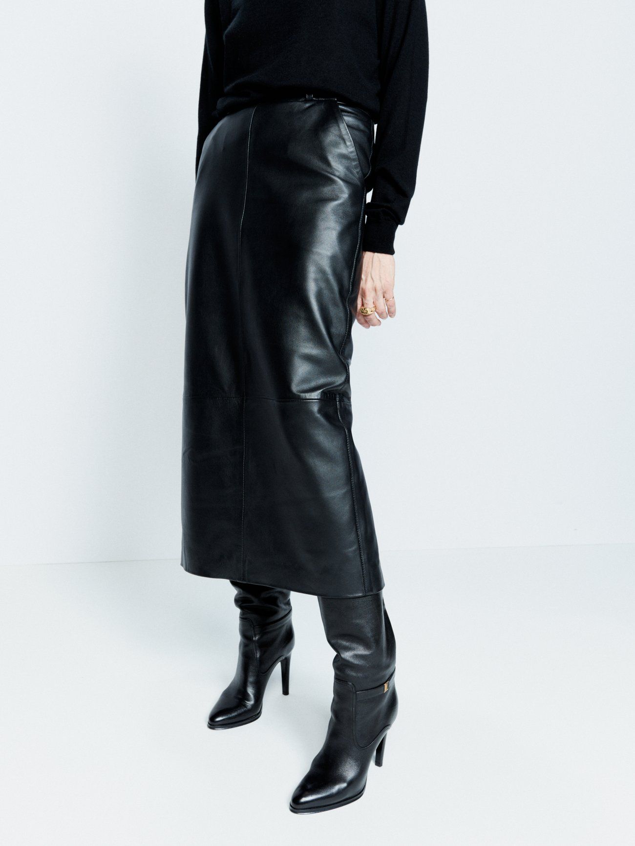 Leather Pencil Skirt