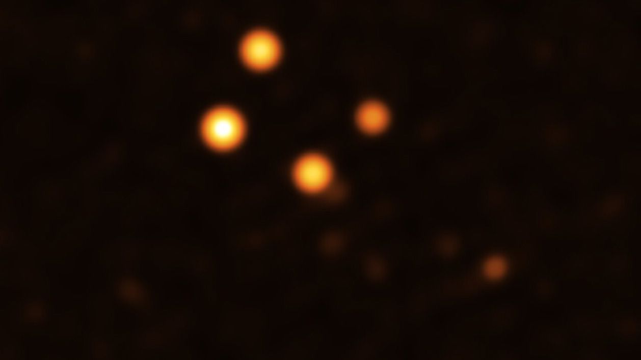 Stars orbiting the black hole in the center of the Milky Way galaxy captured in July 2021.
