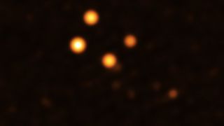 Stars orbiting the black hole in the center of the Milky Way galaxy captured in July 2021.