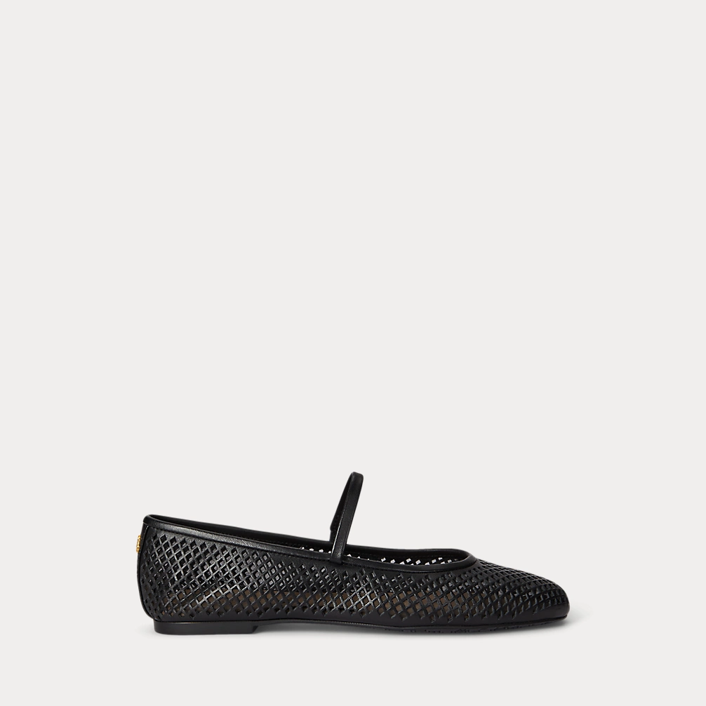 Jayna Perforated Leather Mary Jane Flat