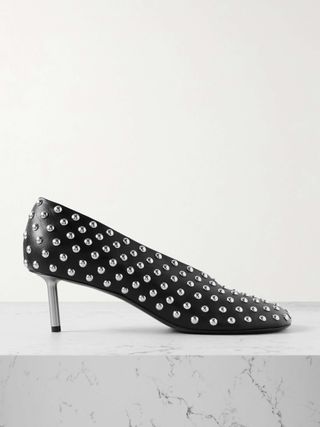 Studded Leather Pumps