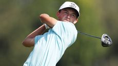 Miles Russell takes a shot at the US Amateur