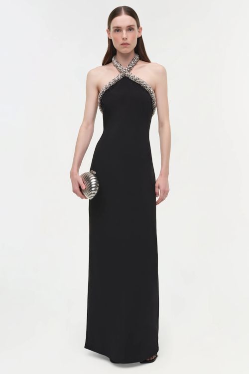 Dakota Embellished Halter Gown