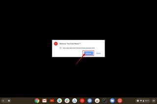 Confirm App Removal Chromebook