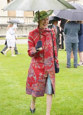 Princess Anne in an embroidered coat