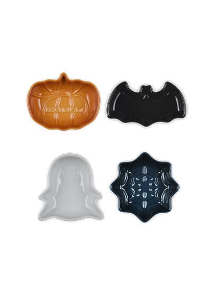 Stoneware Mini Halloween Dishes, Set of 4, Multi