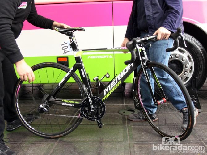 Sacha Modolo's (Lampre-Merida) Merida Reacto Evo for Ronde van Vlaanderen