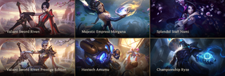 League of Legends update 9.19 upcoming skins