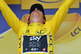 Geraint Thomas (Team Sky) seals the yellow jersey at the 2018 Tour de France