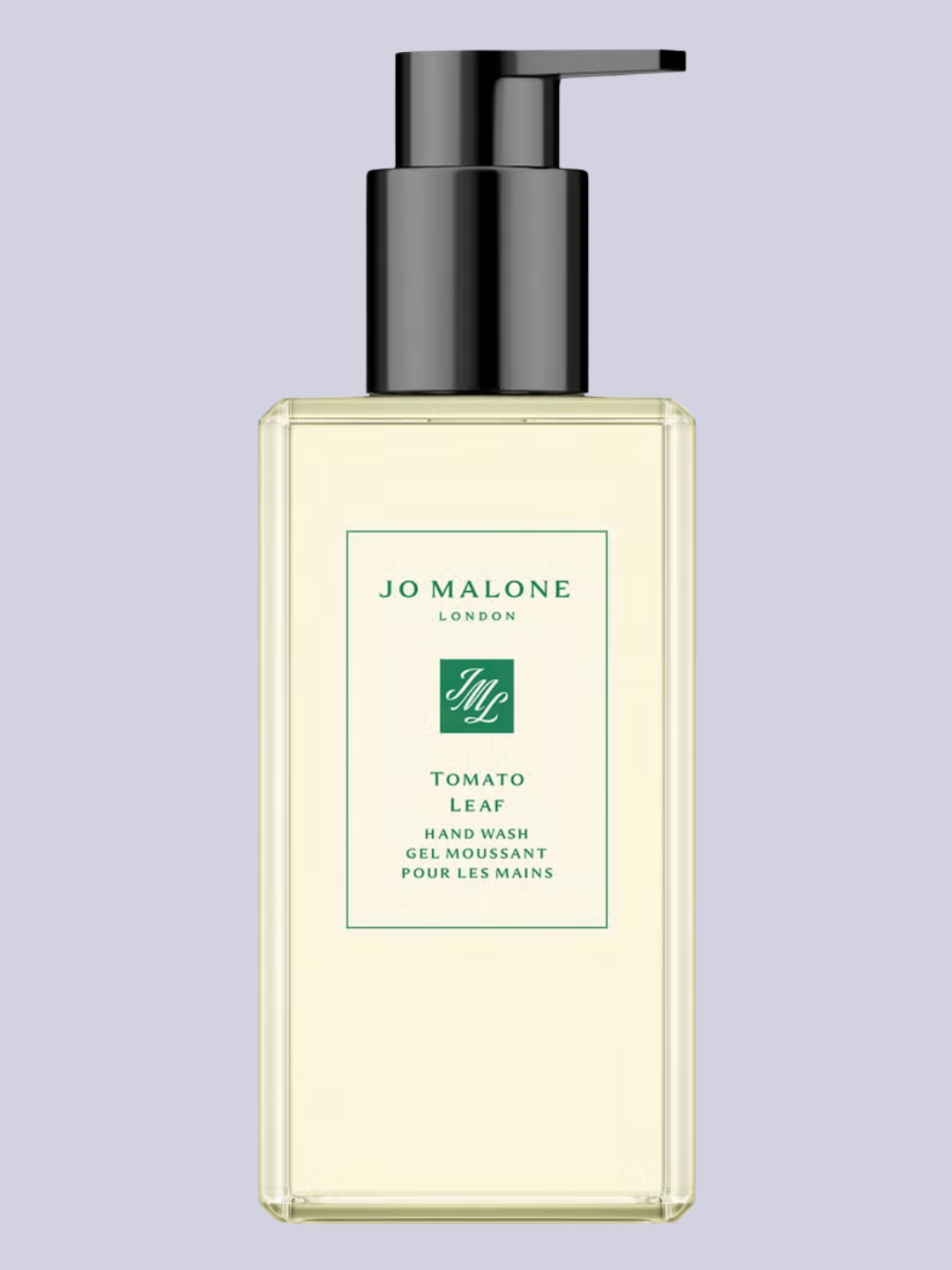 A bottle of tomato leaf scented hand wash from Jo Malone