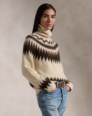 Fair Isle Wool Blend Turtleneck