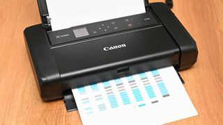 Canon Pixma TR150 compact mobile inkjet printer alignment print